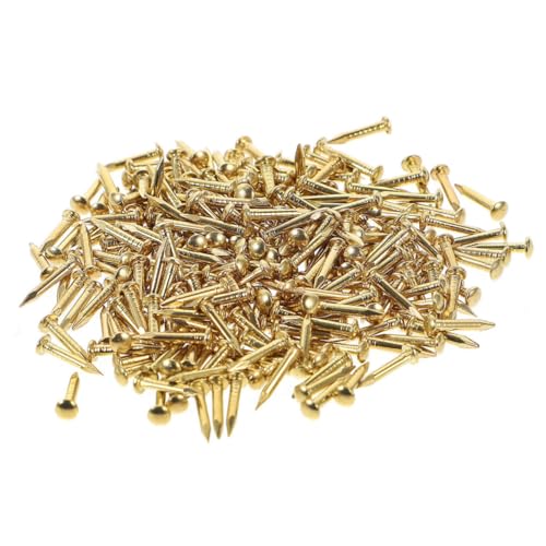 HOMOCONO 100pcs Head Copper Nails for DIY Projects 8mm x Finish Furniture Fixing Spikes Ideal for Upholstery and Crafting