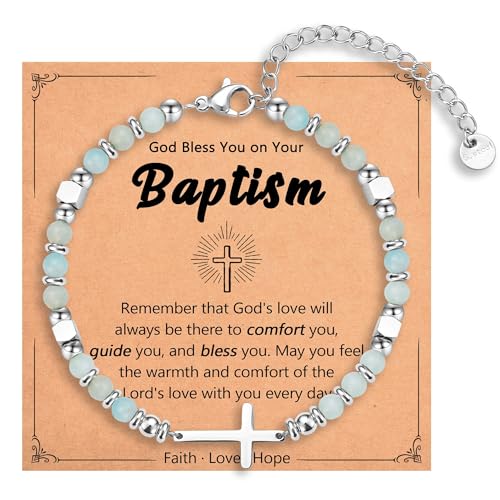 Religious Cross Bracelet for Women Girls, Christian Gifts for Daughter Granddaughter Sister in Christ Friend Niece on Birthday Christmas Easter Valentines Day Graduation