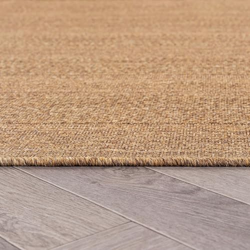 Tapete decorativo Rectangular 5' x 7' Natural Jute Rugshop miniatura 4