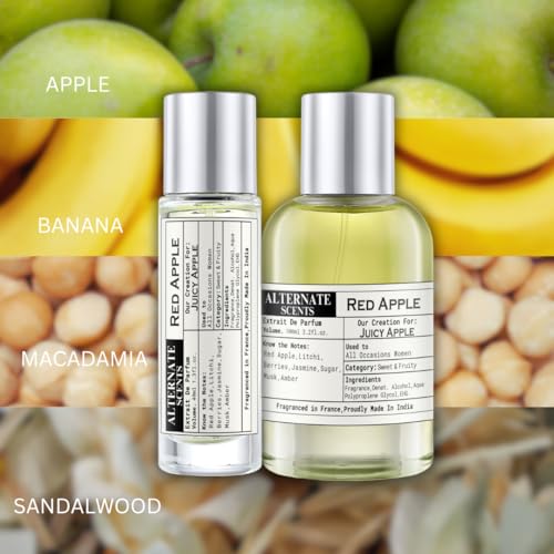 Image of Alternate Scents RED APPLE 40ml Long Lasting Perfume For Women|Strong&Long Lasting with 30% Oil Concentration|Sweet Fruity Gourmand|Fragrance From France |Made In India|