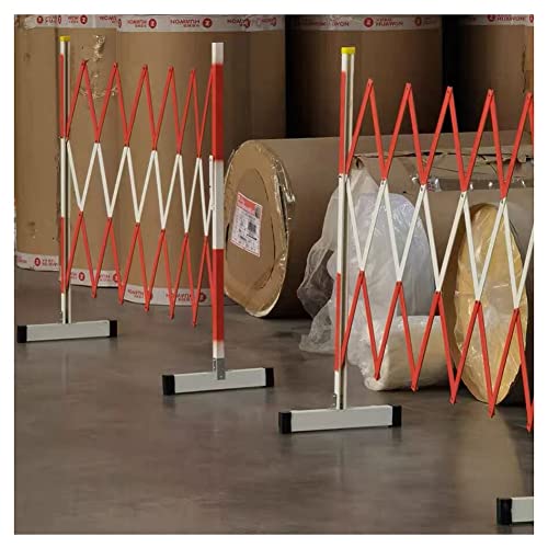 Portable Pedestrian Safety Barricades, Expandable Traffic Fence, Industrial Expandable Metal Barricade Mobile Safety Barrier Gate Crowd Control for Hospitals, Garages, Work Zones