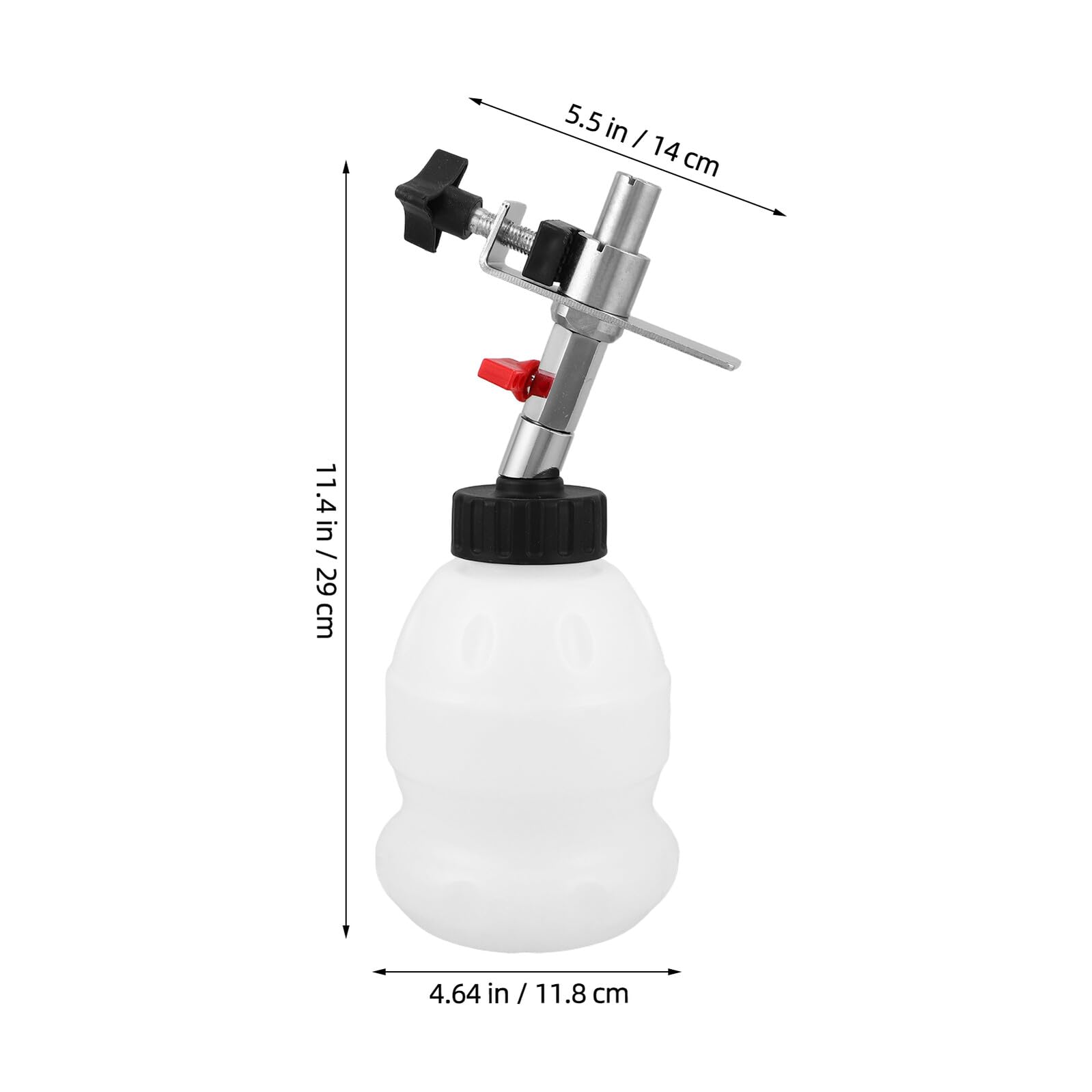 Ciieeo Botella Domésticos y Usuarios de Técnicos Automotrices Mantenimiento Aceite Resistente Freno con Angular Boquilla de Aleación de 1l Dispensador Portátil