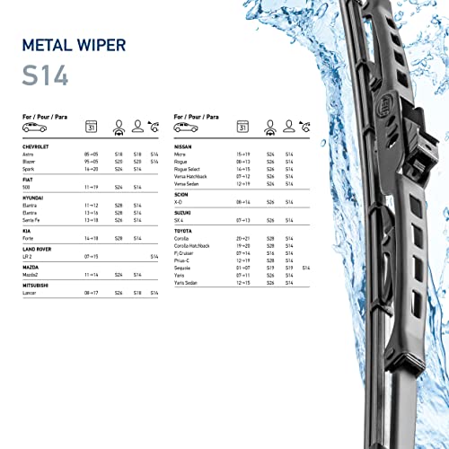 Image of HELLA 9XW398114014 Standard Wiper Blade, 14 inch, Single