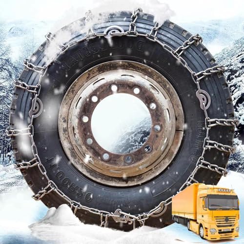 2pc Snow Chains for Semi Trucks Snow Chains for Car Tires Universal Metal Tire Chains for SUV Trucks Pickup Trucks Semi Trucks Van Dually Trucks ATV Light Truck 9mm_9.00-20 9mm 285/80R22.5