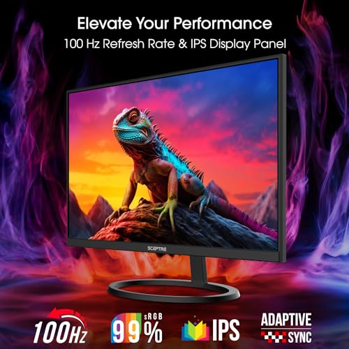 Sceptre 27" IPS 2K Monitor QHD 2560 x 1440 75Hz Edgeless DisplayPort HDMI Build-in Speakers Machine Black - Image 5