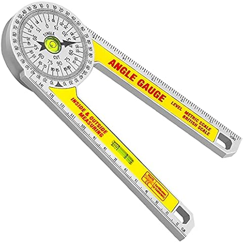 HAOSEA Miter Saw Protractor,Portable Angle Finder Portable Tool Miter Saw Angle Protractor Bevel Protractor for Carpenter Joiner Plumber Building Trades Outdoor Use Cover