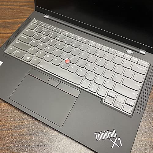 Image of Keyboard Cover for 14 inch Lenovo Thinkpad x1 Carbon Gen 9 2021 & ThinkPad X1 Yoga Gen 6 2021 Laptop, Thinkpad x1 Carbon Gen 9 Keyboard Skin Protector - TPU