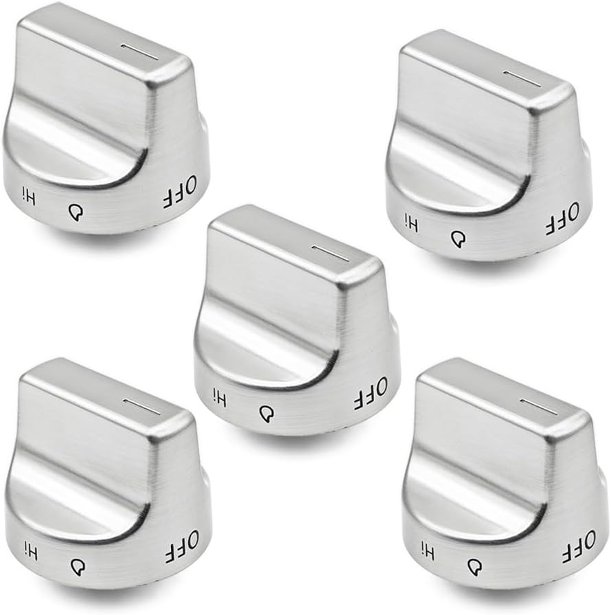 W11239985 Control Knob Fit for Whirlpool Gas Ranges, Stove Knobs Replace 4845290 AP6333411 PS12578779 EAP12578779, Pack of 5