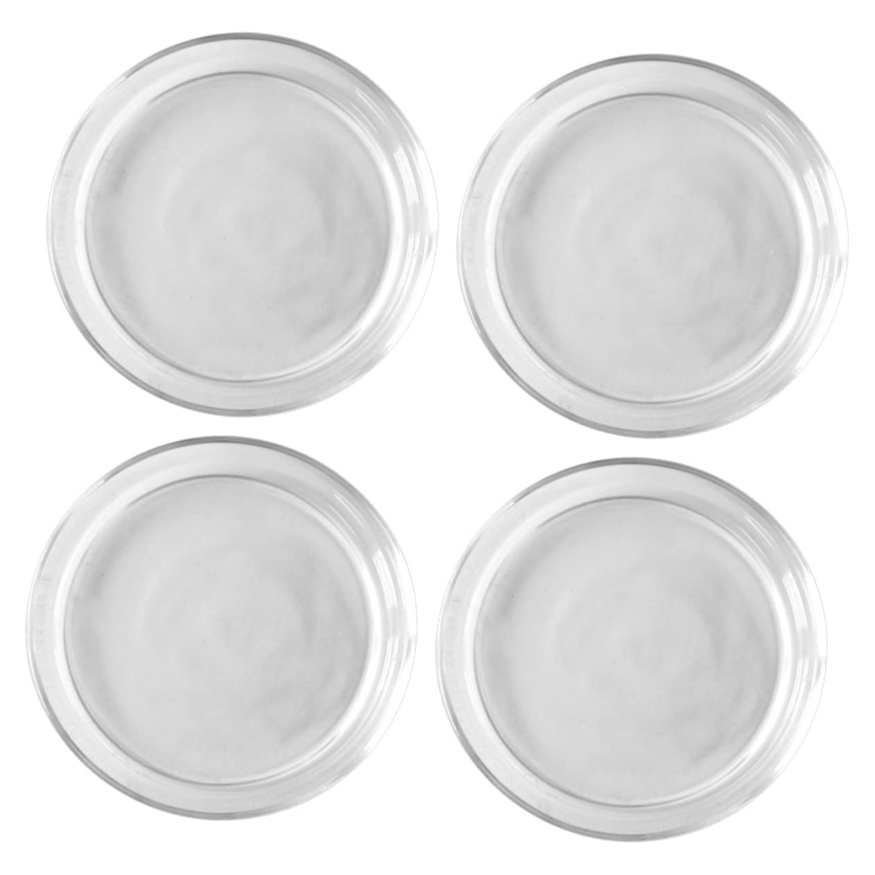 COLLBATH 4pcs Mini Dip Plates Tea Cups and Saucers Mini Prep Bowls Seasoning Plate Practical Condiment Bowls Snack Plate Vinegar Mini Containers Condiment Dishes Transparent Glass