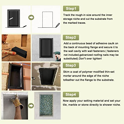 image for Suteck Rectangle Shower Niche 17