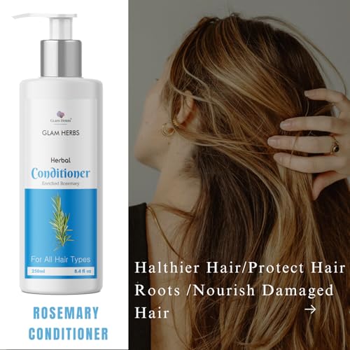 Image of Rosemary Anti-Hairfall Conditioner 250ml For Hair Growth, Anti Hair Fall, Stronger, Shiny & Long Hair & Healthy Scalp | Men & Women