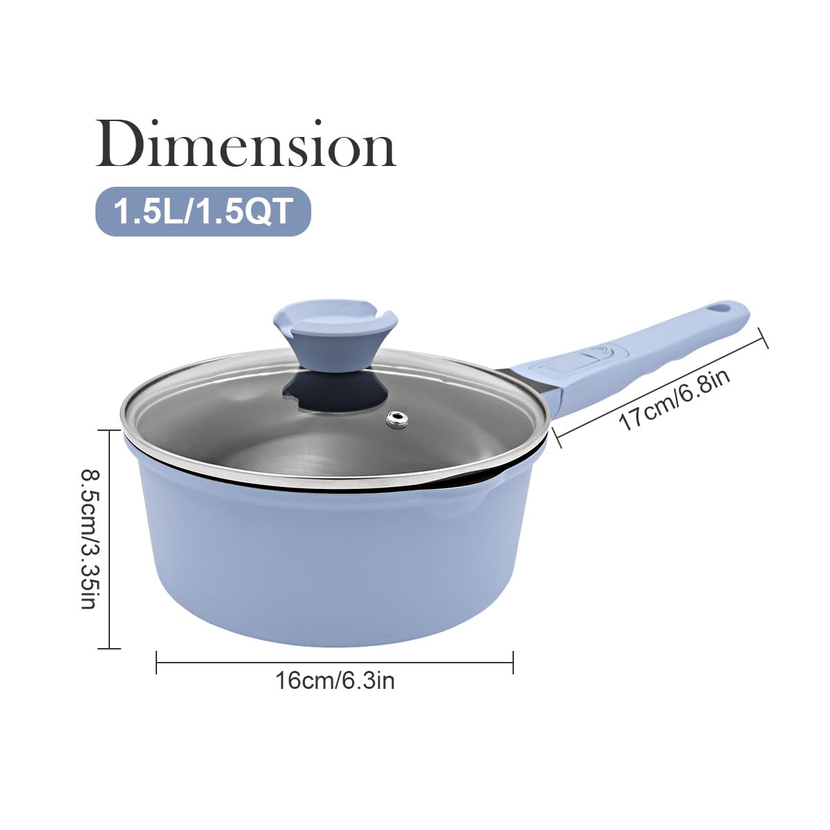 Casseruola Bassa Antiaderente 26 Cm Latt Home In Acciaio Vetrificato Turchese – Adatta A Induzione, Gas E Forno – Senza PFOA, Ecologica, Con Coperchio – Fino Al 50% Di Risparmio Energetico - 4