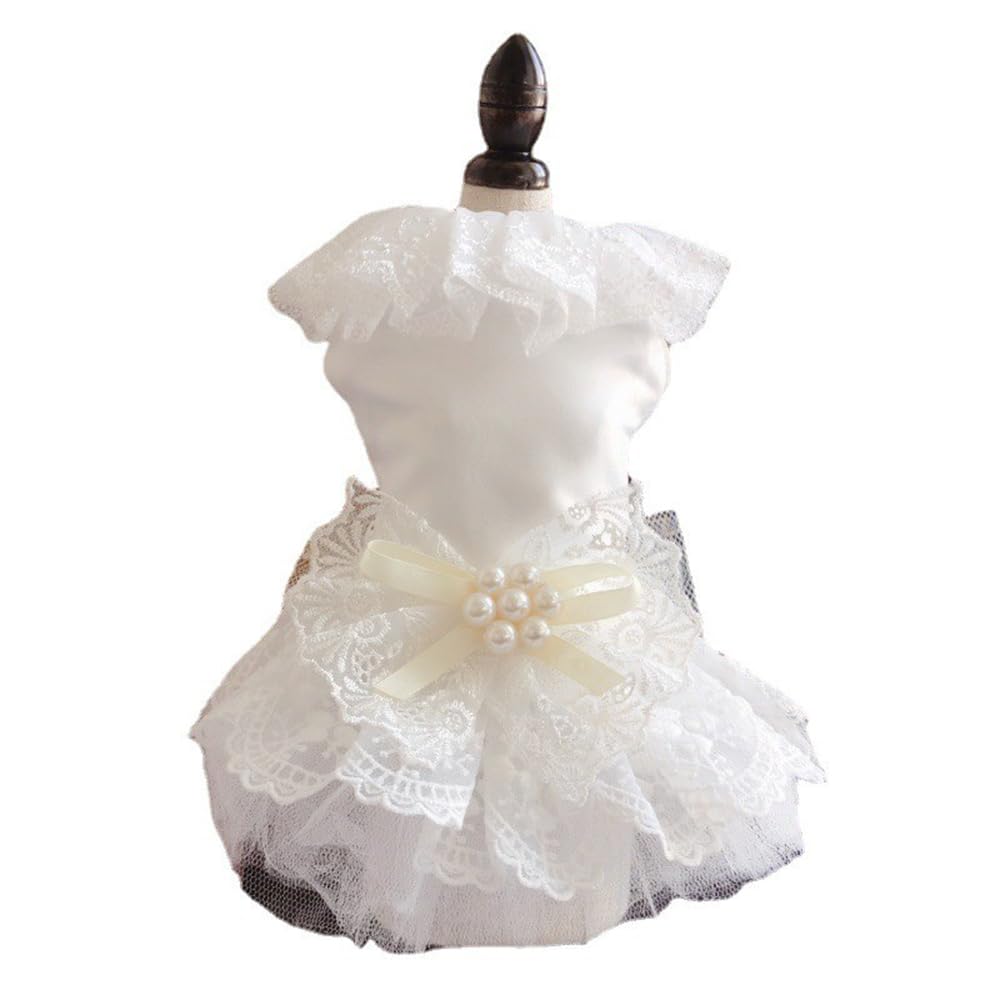 Dog Wedding Dress, Size L, White