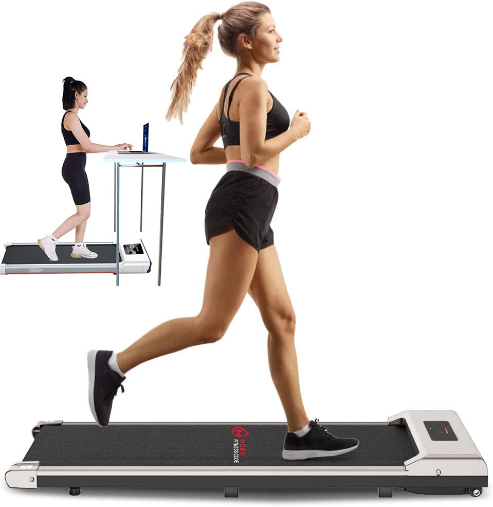Image of Under Desk Treadmill,Desk Treadmill,Walking Pad Treadmill Under Desk,Walking Pad,2 in 1 Ultra Slim Portable Walking Pad Treadmill, Remote Control and LED Display for Office Home Use