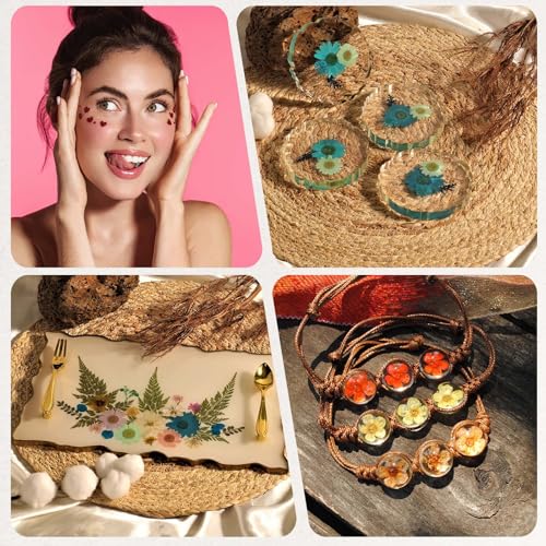 80 piezas de hojas secas prensadas para artesanía miniatura 7