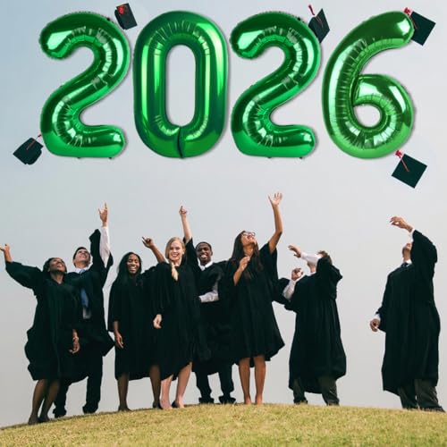 Image of 2026 Balloon Numbers Party Decorations, 40In Green Balloons | Eye-catching Appearance, Perfect Decorative Centerpieces, Convenient Self-sealing Structure, Widely for Various Occasions