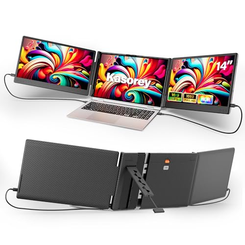 Image of kasorey New Upgraded Laptop Screen Extender Portable Monitor, 1080P FHD IPS Screen, Monitor Extender for Laptop, Fit for 13-17 inch Laptops, Plug & Play Compatiable with Windows /Mac /Android /Switch