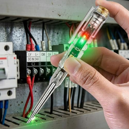 Image of 1pc Professional Electrician Test Pen Intelligent LED Light Voltage Tester Pen AC Non-contact Induction Power Detector Electrical Screwdriver Indicator Circuit Testing Tool for Safe-Accurate Result