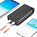 IXNINE Solar Charger Power Bank 25000mAh Portable Phone Charger with 4 Solar Panels & Dual Outputs for iPhone, Cell Phone, Tablet