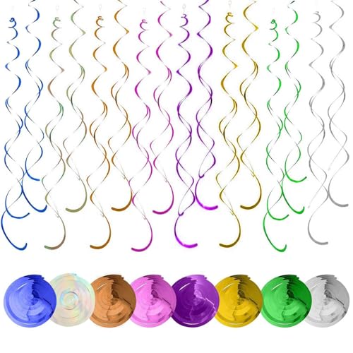 YSJCHEBS 48 Pièces Décorations Suspendues en Spirale, Décorations Colorées, Décorations Créatives, Fournitures De Fête, Décorations De Scène De Fête, Décorations Réutilisables