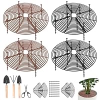 Blumentopfgitter Blumentopf Abdeckung 30cm 4stk Pflanzenschutz Katze Umweltfreundlichem Pflanzenschutzgitter Ungiftigem für Kinder und Haustiere Schutz von Pflanzen zu Hause vor dem Umkippen