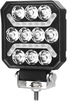 Zauss 15W Square 10 LED Fog Light Off Road Work Boat Lamp