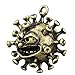 Produktbild Die Messing Coronavirus Modell Anhänger Skulptur Statue Souvenir Dekoration ist geeignet für Schlüsselanhänger Halskette Tasche Anhänger Stift Tasche.