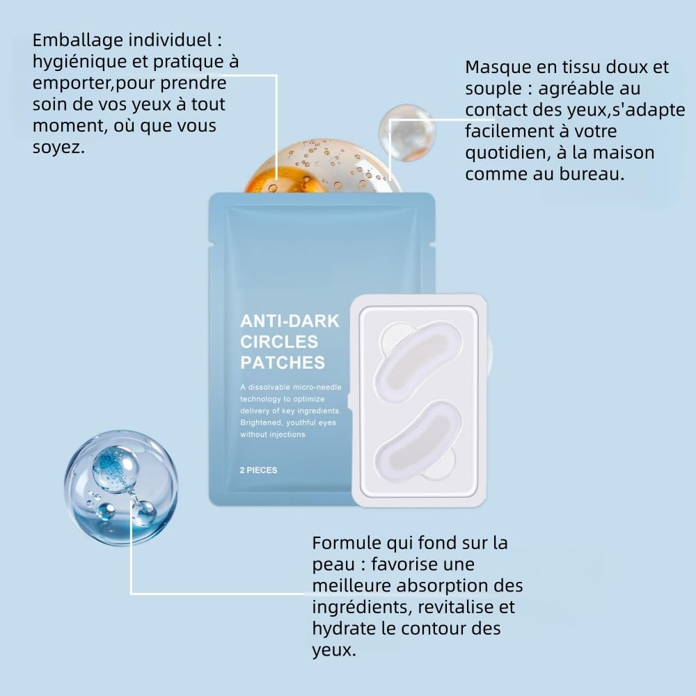 orena Patchs Anti-Cernes Nouvelle Génération,Patchs pour les yeux hydratants, anti - rides, anti - gonflements, hydratation en profondeur, effet lissant.