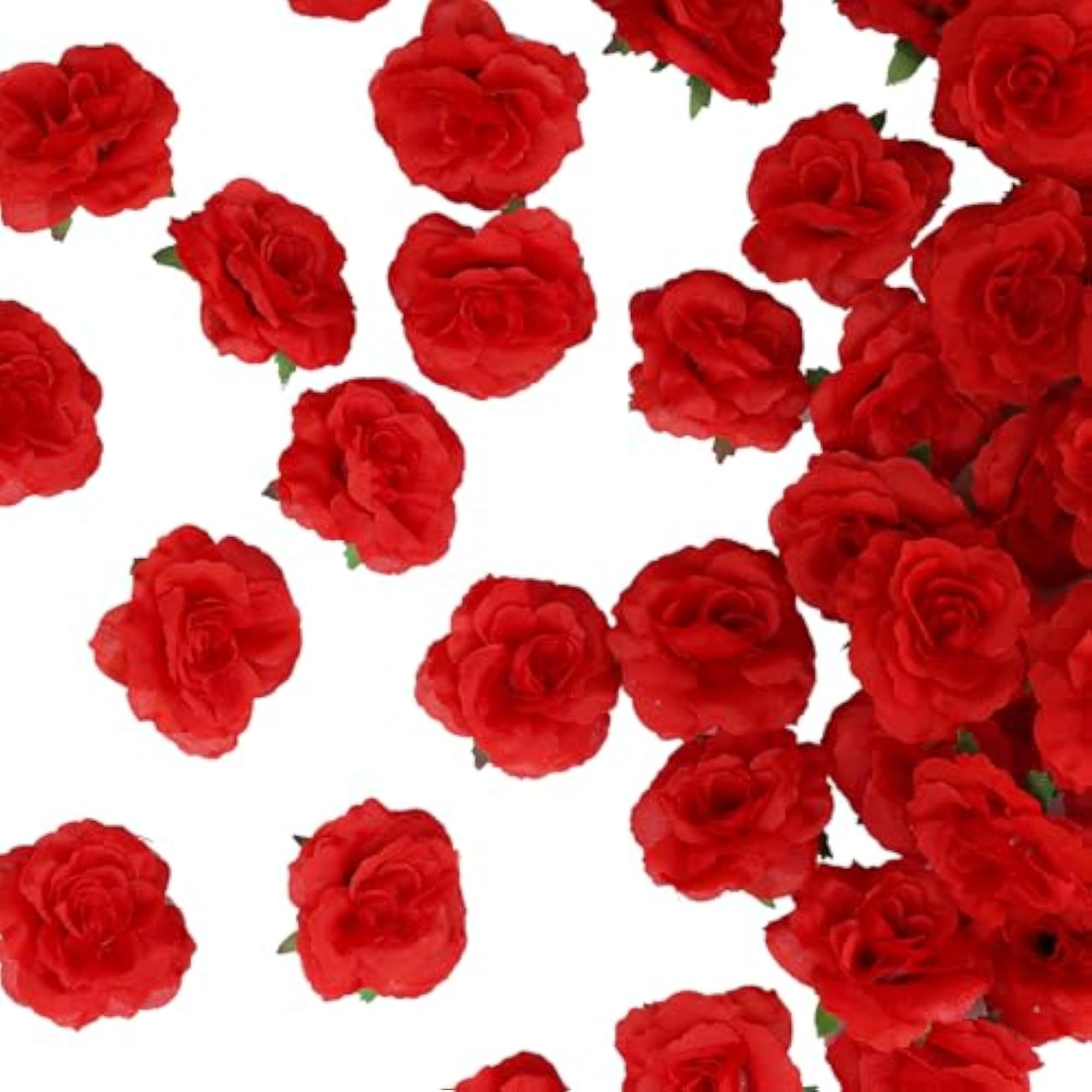 100 Pcs Mini Red Roses Artificial Flowers Bulk