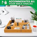 Bamboo Drawer Organizer Set, 5-Piece Storage Trays for Kitchen, Bathroom, Office Desk, Makeup & Junk Drawers,Utensils - Image 5