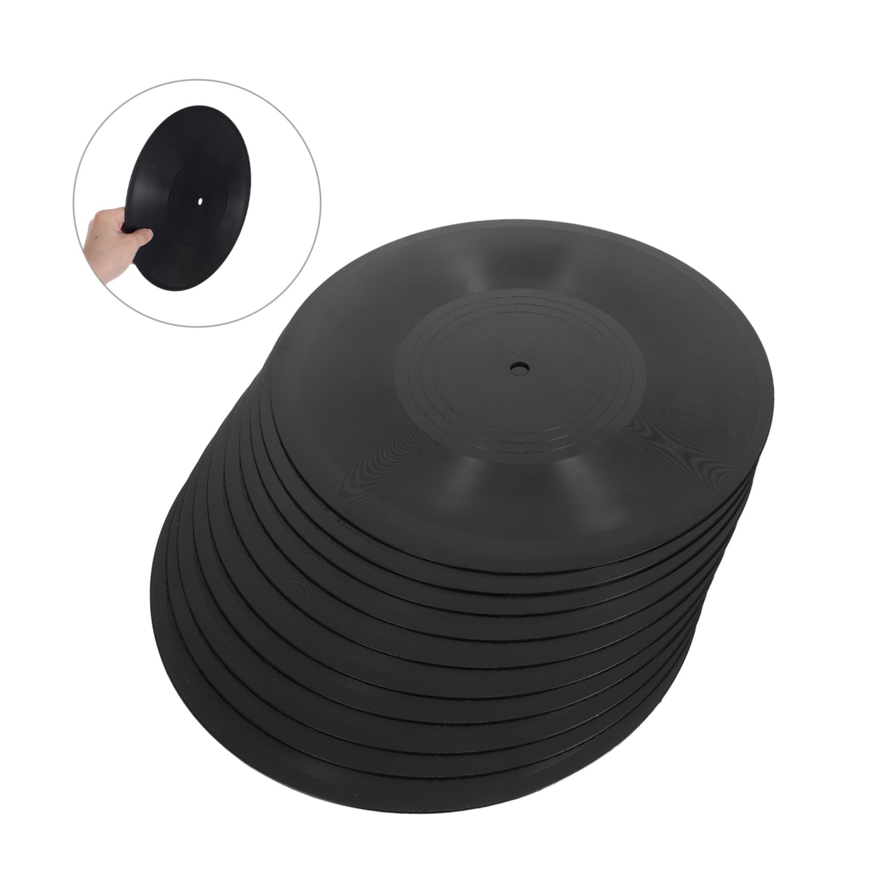 MAGICLULU Decorazione per Festa Musicale con Vinile Nero Retrò, Leggero e Facile da Installare, Set DIY con Pennarelli per Disegnare e Personalizzare