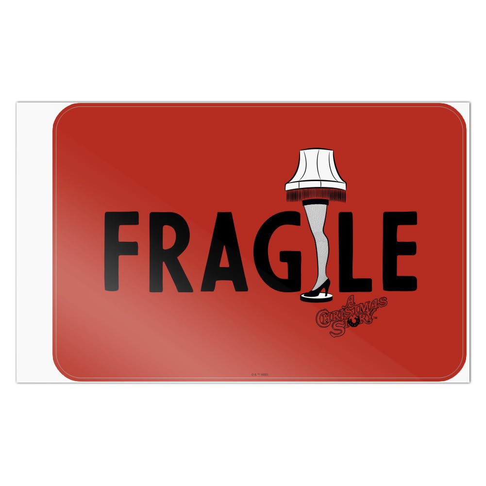 A Christmas Story Fragile Type Home Business Office Sign - Window Sticker - 8" x 12" (20.3cm x 30.5cm)
