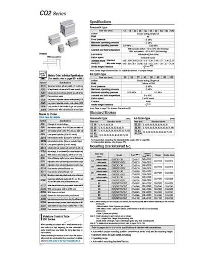Vérin mince CDQ2B12 haute précision gain de place machine - 4