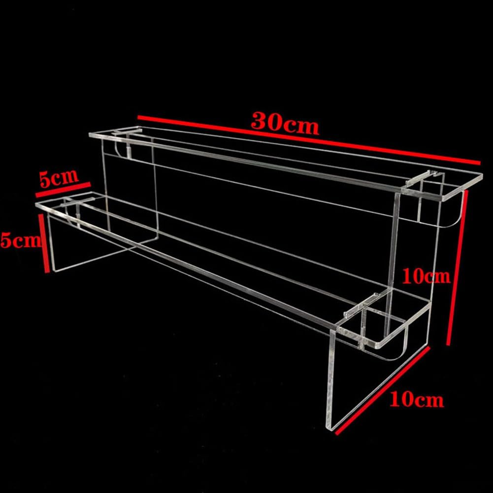 Jual Acrylic Riser Display Shelf Removable Rack 3-Tier Display Stand Figures 5pcs Di Seller - Foto 6