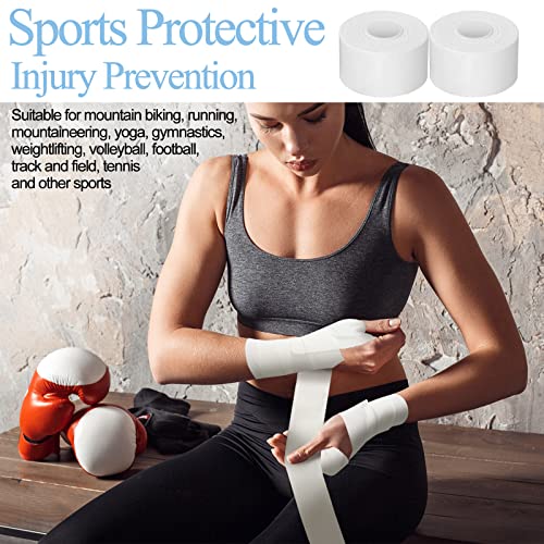 40 Rolls Athletic Sport Tape 1.5 Inches X 15 Yards Athletic Bandage Tape Cotton Medical Sports Wrap Tape For Athletes Trainers Ankles Wrists Hands And Knees (White) #TOP4