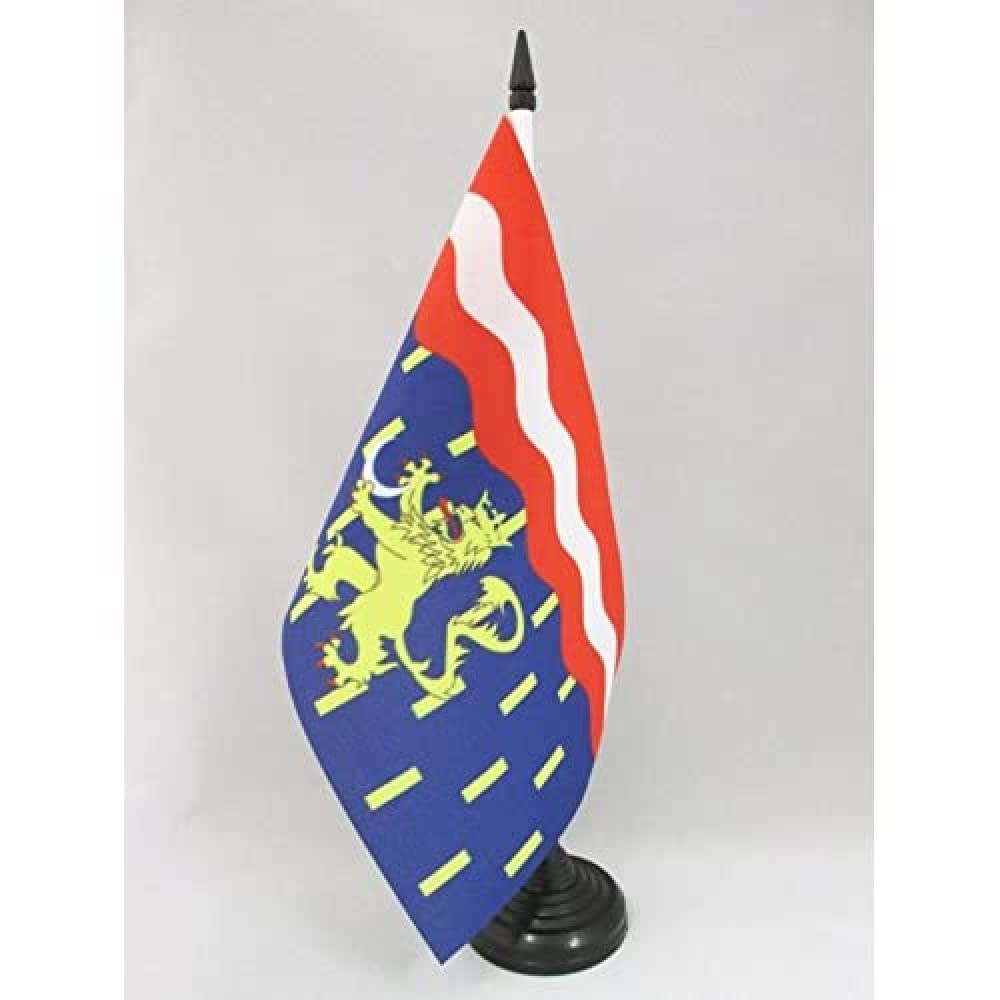 AZ FLAG Tischflagge Département Haute-Saône – 15 X 10 Cm, Polyester, Mit Schwarzem Sockel