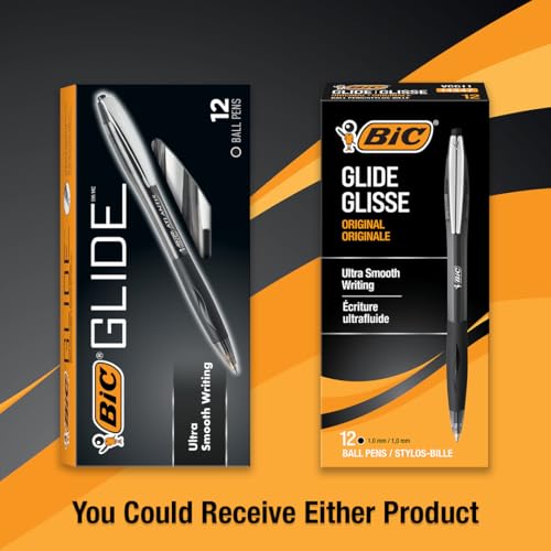Bic BICVCG11BK Glide Black Retractable Ballpoint Pens thumb #3