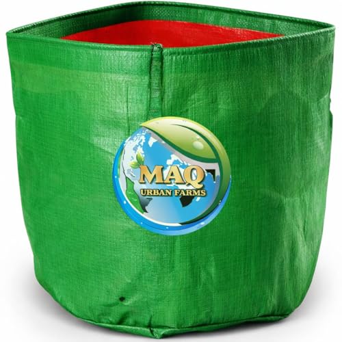 Image of MASHKI 9 inch x 9 inch HDPE Garden Green Grow Bags - Perfect for Home Gardening in Terrace Balconies Plant Bags (5)