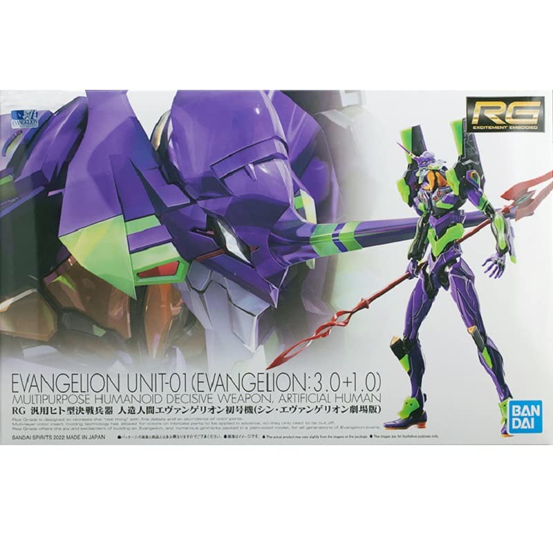 ТоуPRO - Original BANDAIs PB Limited EVА Model RG 1/144 EVА UNIT-01 3.0+1.0 Action Fiɡurеs Assemble Model Kit Japanese Anime