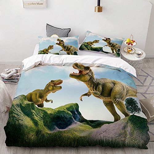 zpangg Dinosaurios de Dibujos Animados en Jurassic Park Juego de Ropa de Cama de impresión 3D,...