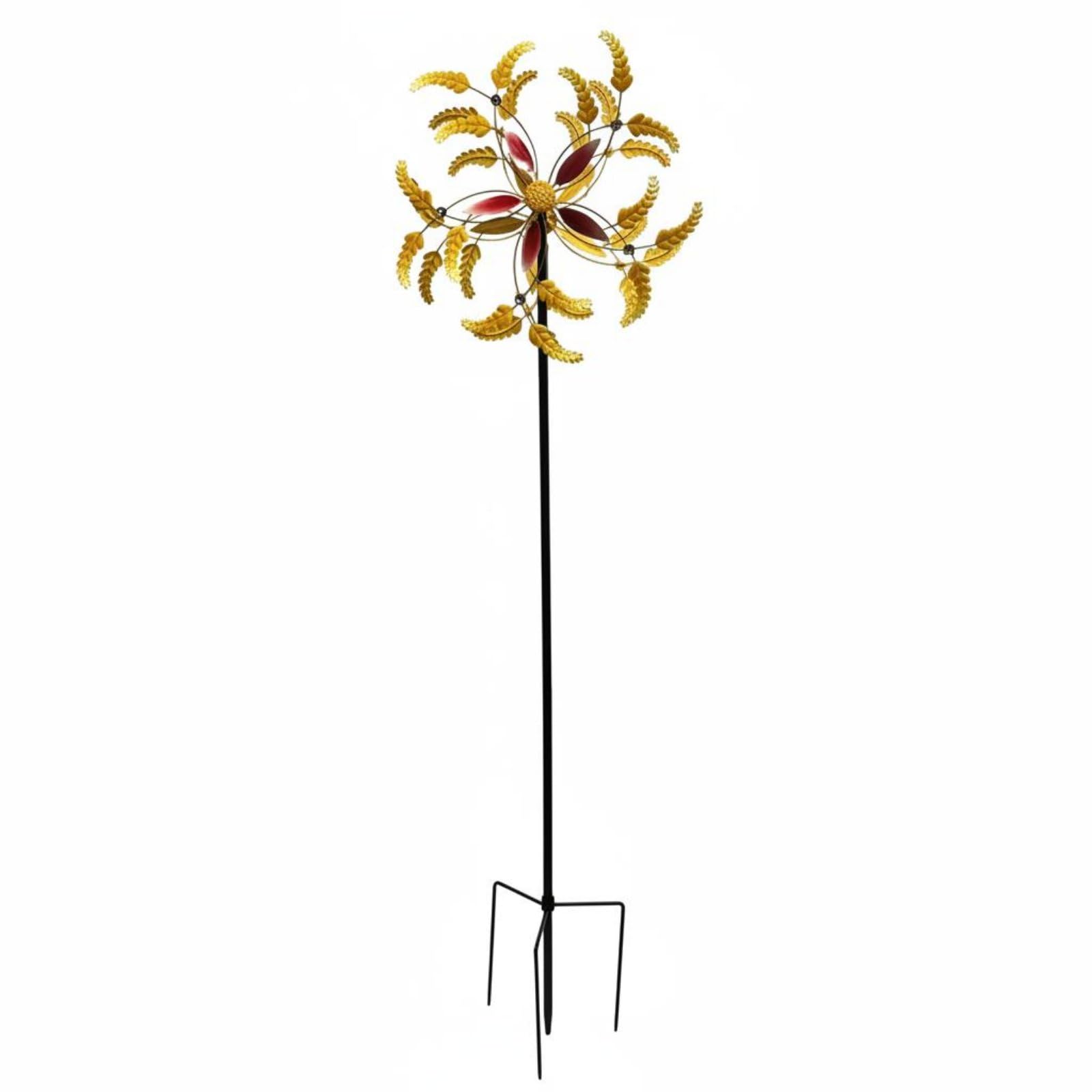 Girandola da Giardino Decorativa Girandola Scultura Metallo Mulino a Ornamentale Ferro Verniciato Resistente Esterno Effetto Dinamico Rilassante Adatta per Prato Aiuole Terrazza