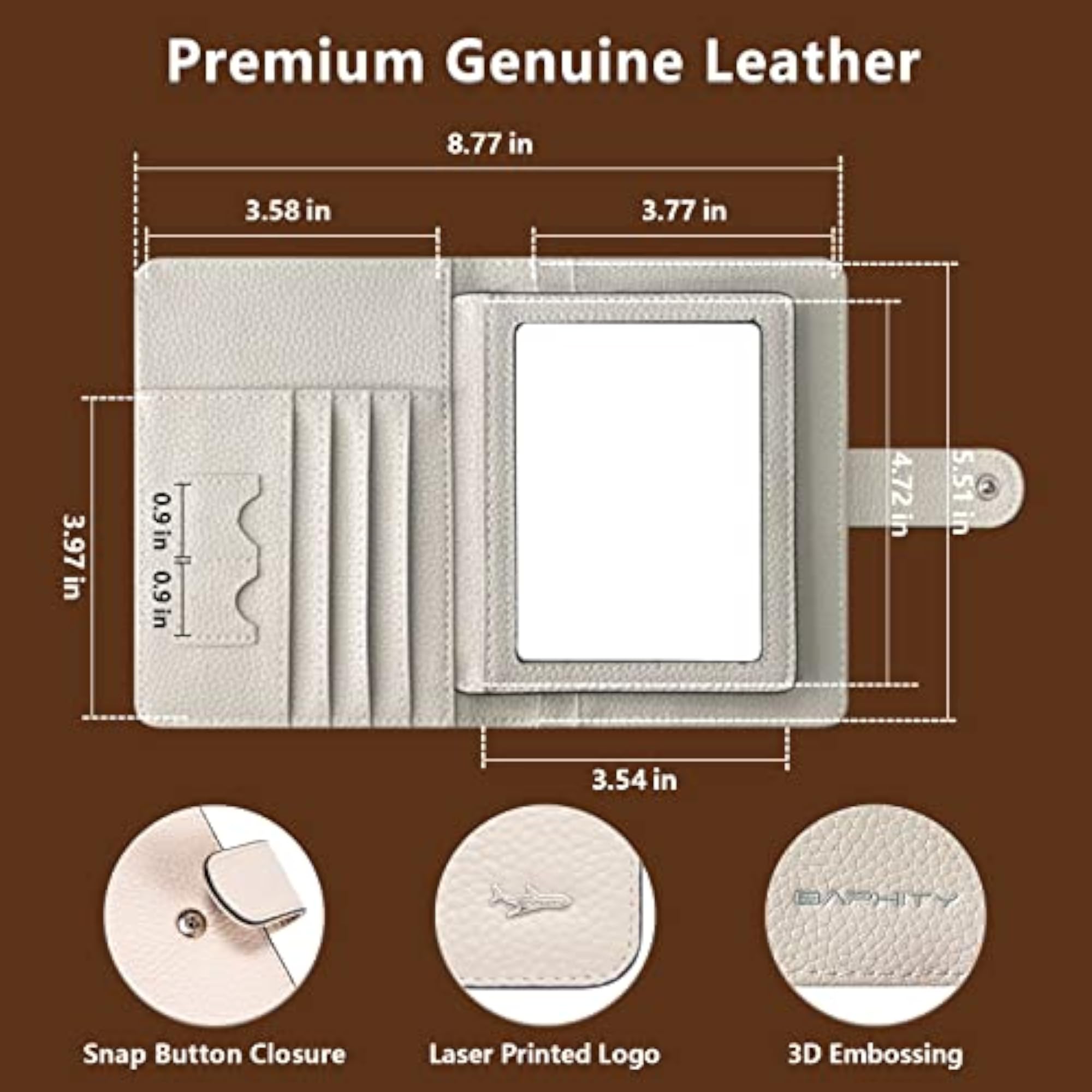 Genuine Leather RFID Blocking Passport Wallet for Men and Women
