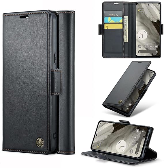 Image of ClickCase for Oneplus 11R 5G Premium PU Leather Wallet Case Flip Cover with [RFID Blocking][Card Holder][Stand Function] Shockproof Magnetic Flip Cover for Oneplus 11R 5G (Black)
