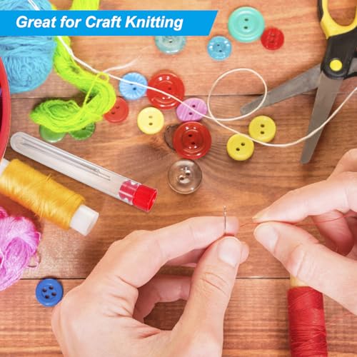 Image of PATIKIL 4 inch Length Plastic Sewing Needle Storage Holder, 15 Pcs Portable Matte Embroidery Needle Pin Toothpick Storage Tubes Case for Craft Knitting, Green