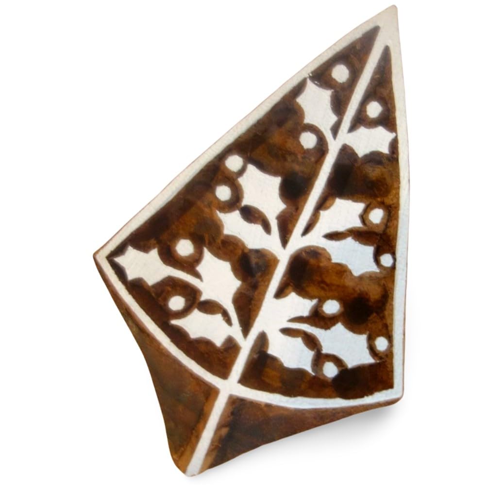 Christmas tree wooden block stamps for Christmas crafts fabric block printing from India stamping supplies fully customisable