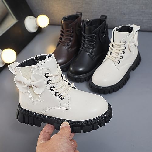 Fashion Non Slip Ankle Boots Lace up Lug Sole Side Zipper Outdoor Booties Kids Cowboy Boots Toddler Boots4