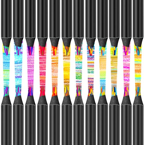 Hapikalor 24 Pack Rainbow Pencils, Cute School Supplies, Gifts for Teen Gifts Trendy Stuff, Art Supplies for Adults, Birthday Party Favors, Art Supplies for Kids