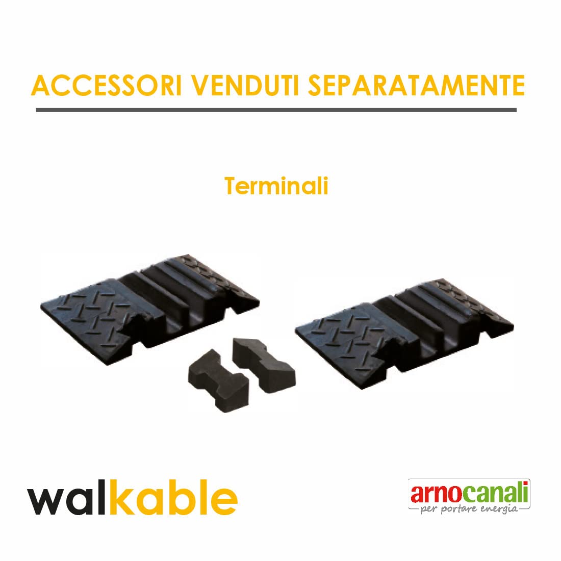 Arnocanali przepust kablowy 255x55 mm 2 scomparti da 32x32 mm czarny/żółty