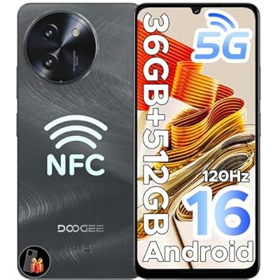 DOOGEE Note 59 Pro+ Android 16 Telefono Movil Libres 5G 6250mAh 36GB+512GB/2TB TF Smartphone 6 75 HD+ 120Hz Octa Core Telefonos Moviles Cámara 50MP+8MP NFC/Dual SIM/Widevine L1/Face ID/GPS Móvil