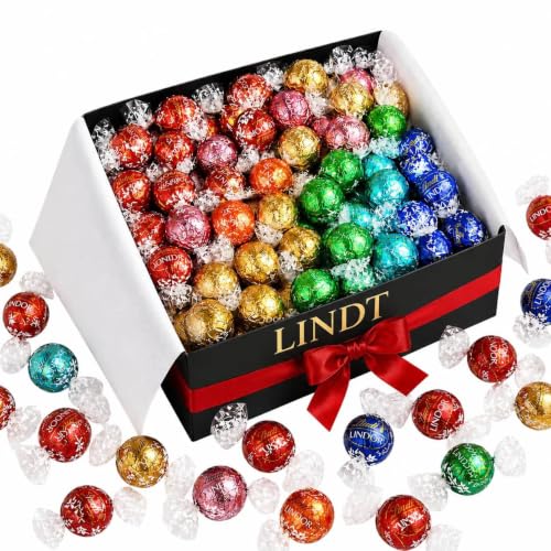 100 Count Assorted Chocolate Truffles, 5-8 Flavors (Flavors May Vary) – Milk & Dark Chocolate Candy, Gourmet Fine Chocolate Box, Basket Filler, Gift Arrangement Essential - Individually Wrapped